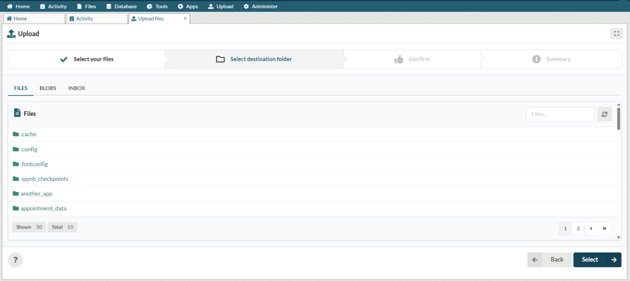 File upload wizard