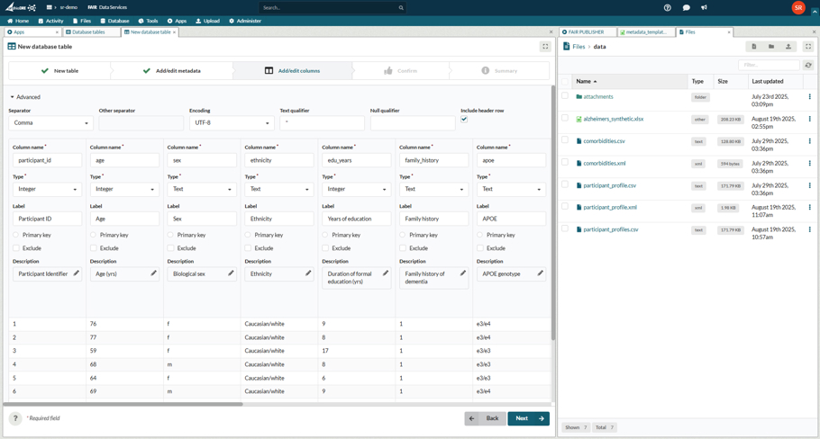 Seamless Database Creation
