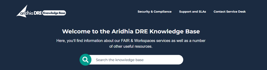 Aridhia Knowledgebase