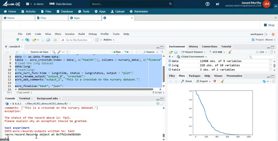 SACRO in R Development Environment